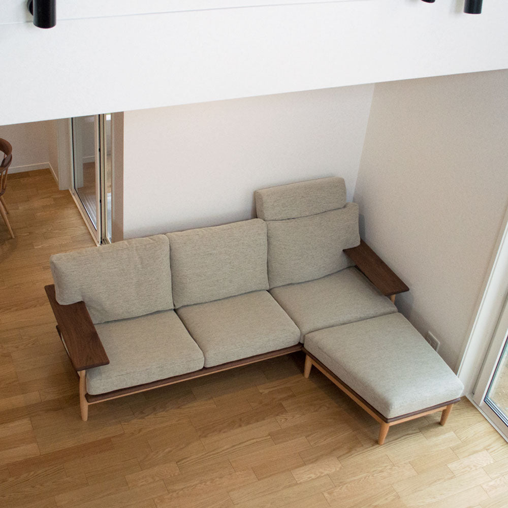 柏木工 シビルソファ オットマン ウォールナット×オーク