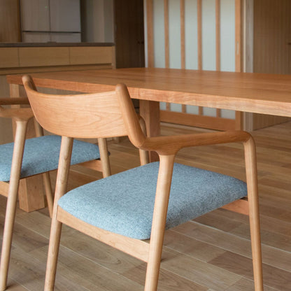 宮崎椅子製作所 pepeアームチェア ブラックチェリー材を背板か見た画像